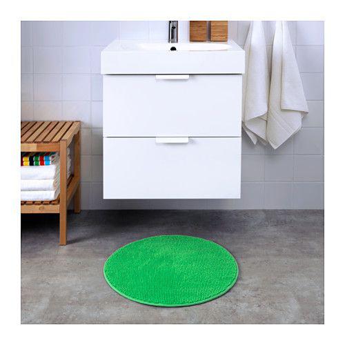 БАДАРЕН Коврик для ванной, зеленый, круглый, 55 см 70306945 IKEA, ИКЕА