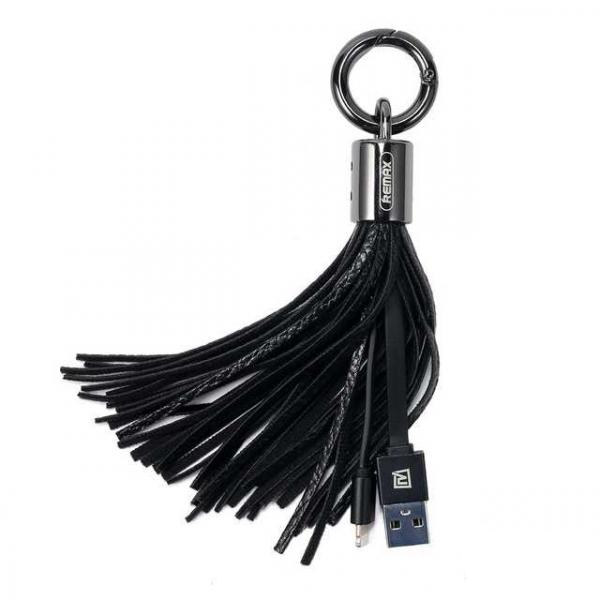 

Lightning кабель Tassel Ring RC-053 0.15m black Remax 303601