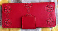 Женский элегантный кожаный кошелёк с узорами, фото 1