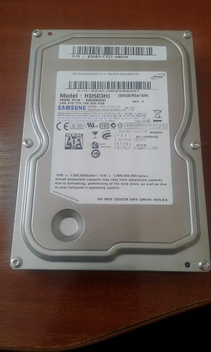 Жесткий диск , винчестер, HDD SATA 3.5, 500 ГБ, Samsung ОПТ