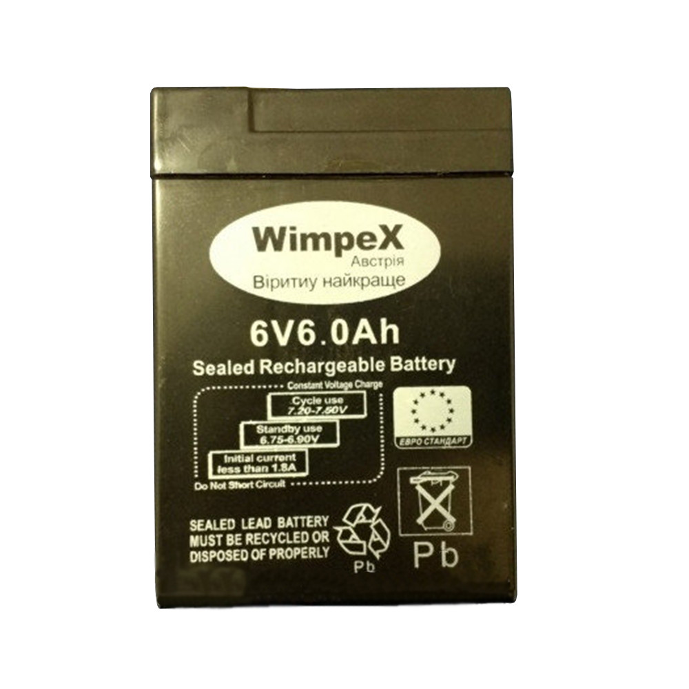 

Аккумулятор WIMPEX 6v 6A 750 gm