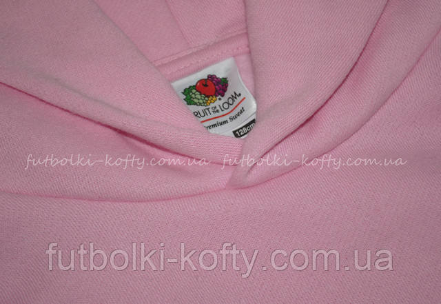Светло-розовая  детская премиум толстовка с капюшоном