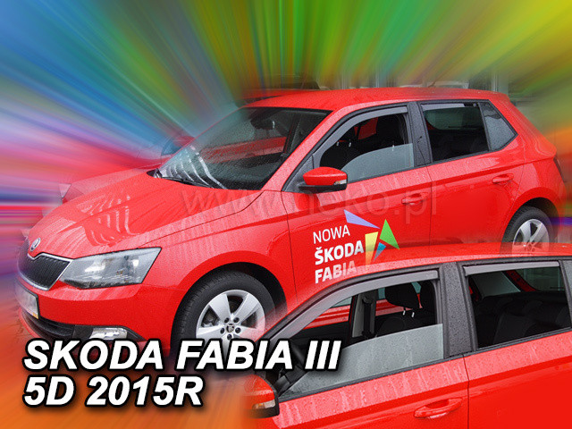 

Дефлекторы окон (ветровики) Skoda Fabia III 2014 -> HB 4шт(Heko)