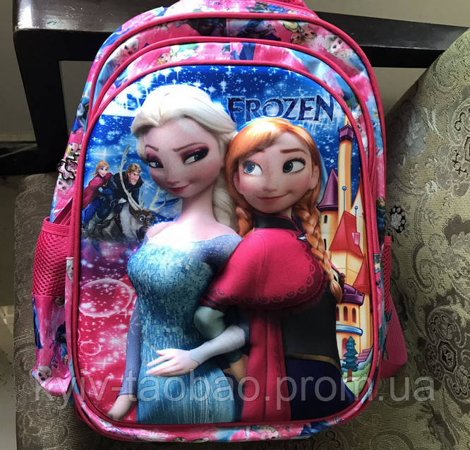  Школьный 3D рюкзак для девочки "Frozen" розовый  