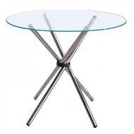 Стол обеденный стеклянный Тог, Д=90 см, Прозрачный