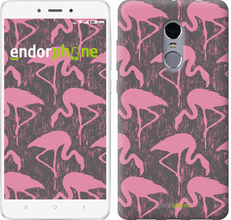 

Чехол на Xiaomi Redmi Note 4 Vintage-Flamingos "4171c-352-571"