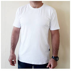 Белая мужская футболка, однотонная, Турция