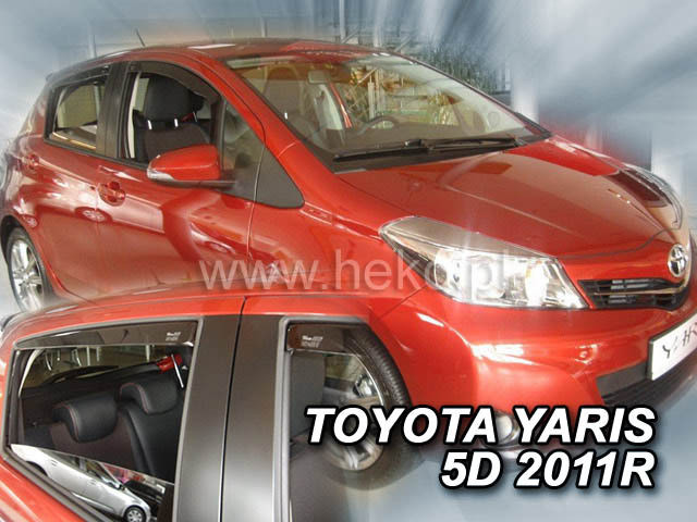 

Дефлекторы окон (ветровики) Toyota Yaris 2011R.-> 5D 4шт (Heko)