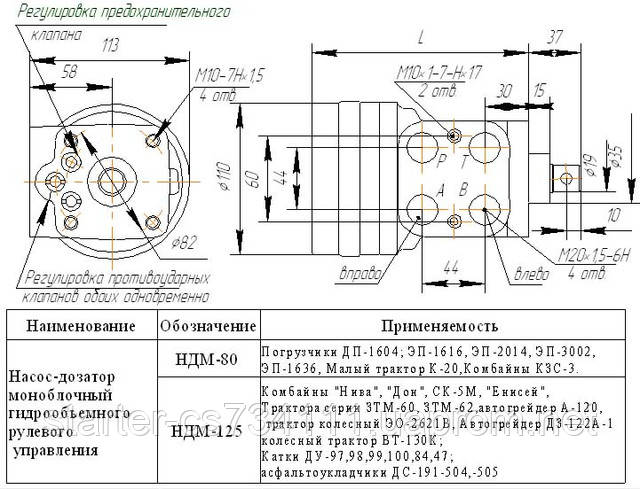 Схема подключения рулевого дозатора