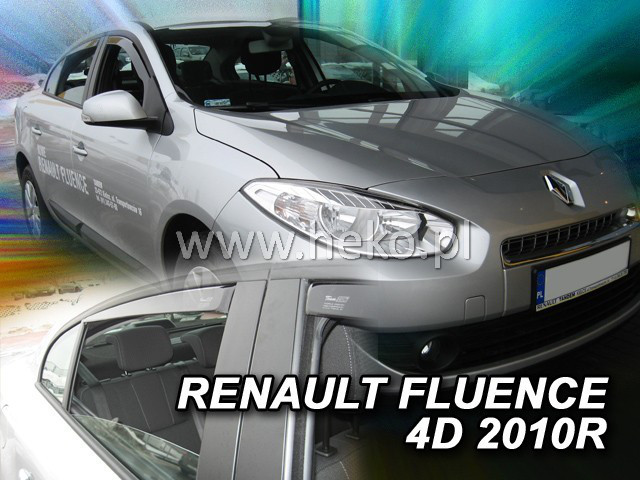 

Дефлекторы окон (ветровики) Renault Fluence 2009 4шт (Heko)