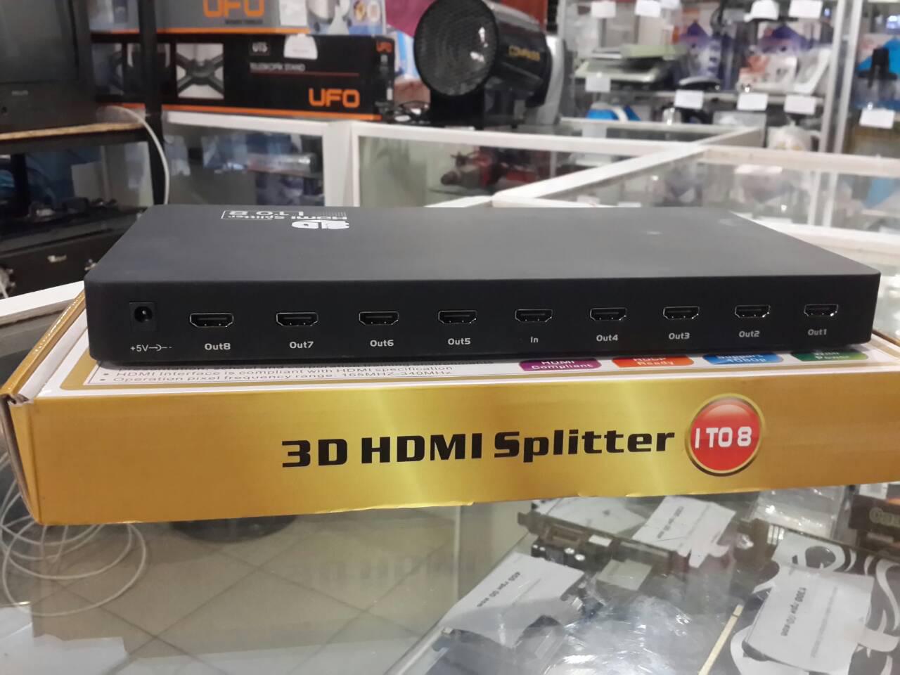 Разветвитель HDMI Viewcon VE 405. 3D .8-port