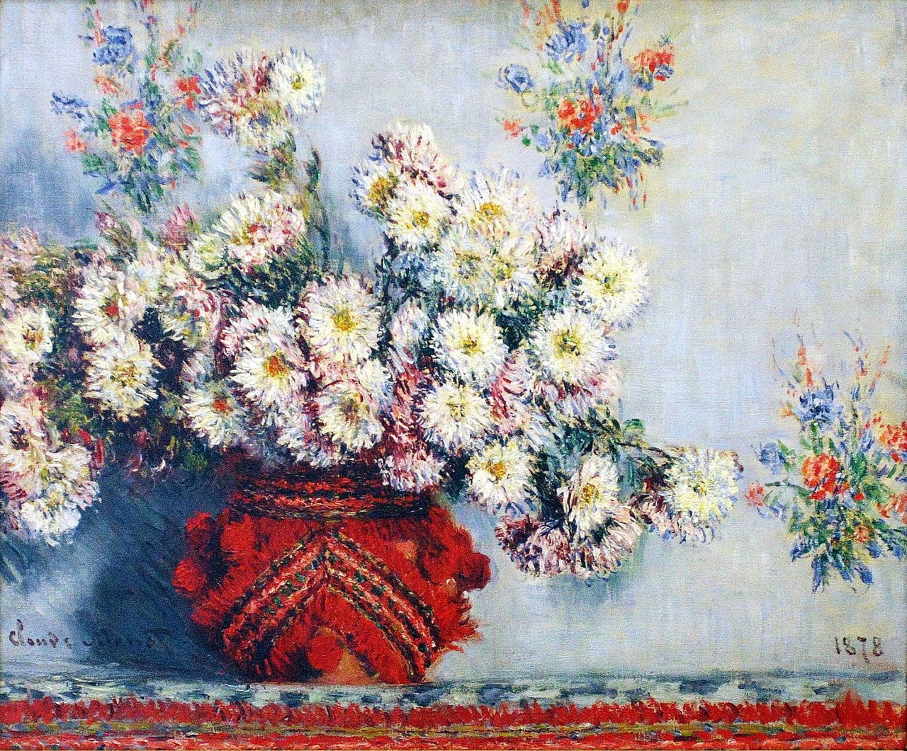 Image result for claude monet chrysanthemums 1878