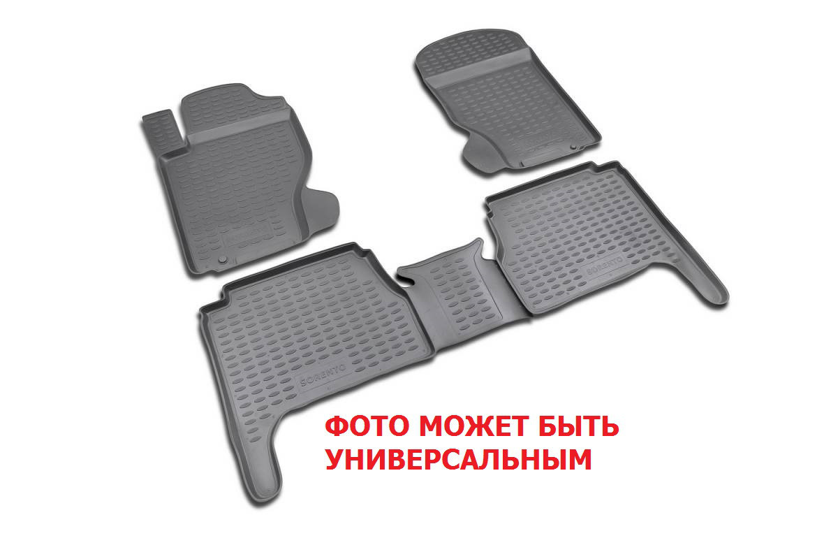 

Коврики в салон TOYOTA Land Cruiser Prado, 5 мест, 12/2009-2013, 4 шт. (полиуретан), Черный/ серый/ беж