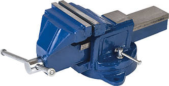 Тиски слеcарные поворотные синие 125 мм Miol 36-300