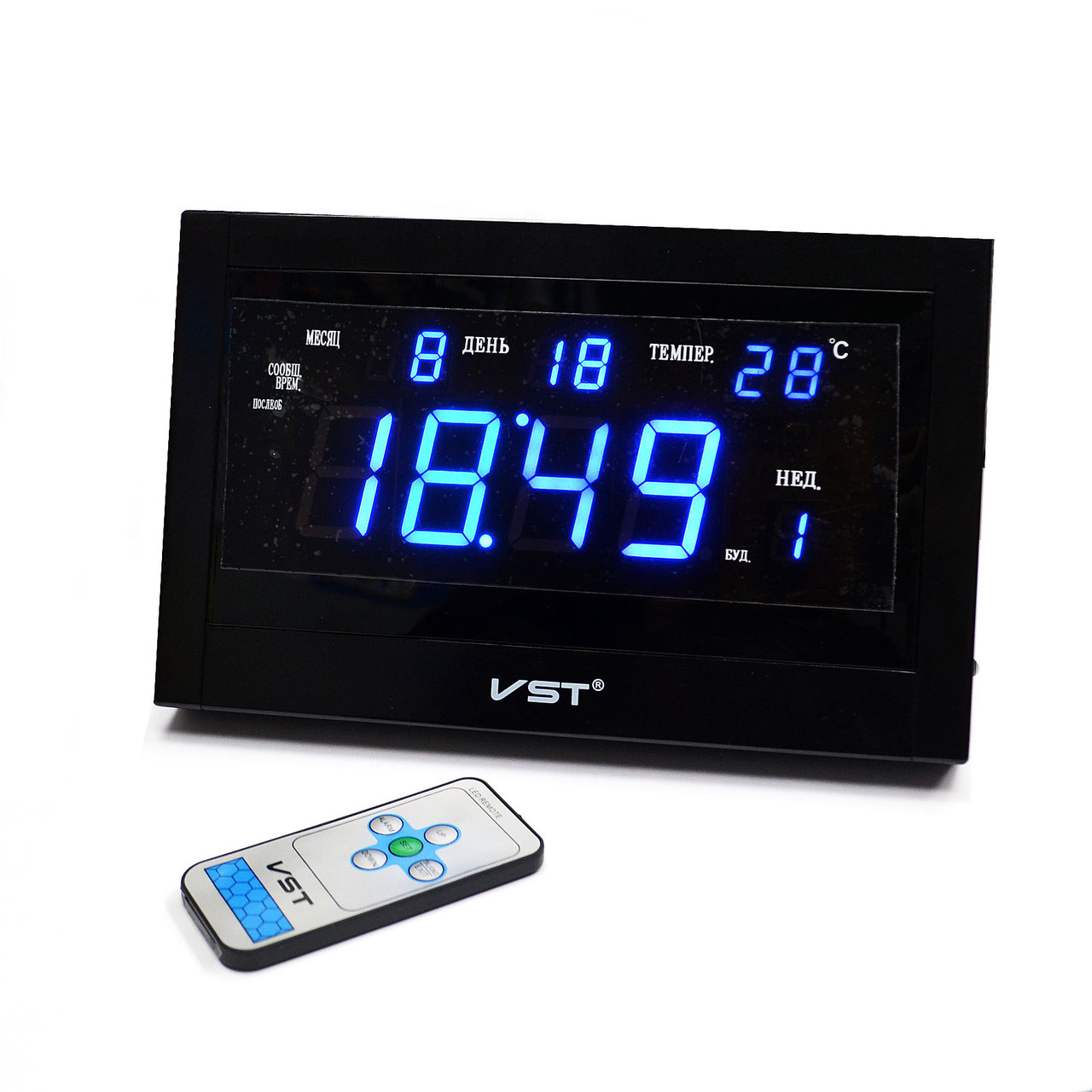 Настенные, настольные сетевые говорящие часы VST 771 T-5, будильник, тНет в наличии