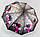 Зонт жіночий напівавтомат оптом сатин на 9 вуглепластикових спиць "анти-вітер", фото 2