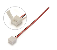 2 pin конектор 10 мм для LED стрічки з 1 з'єднанням, фото 1