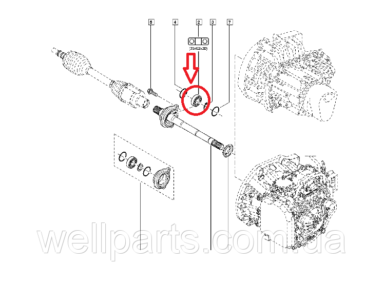 

Подшипник подвесной правой полуоси на Рено Мастер 3 передний привод Renault 397743841R (оригинал)