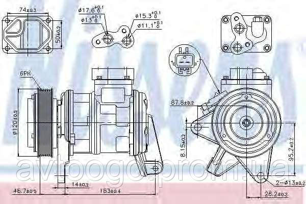 

Компрессор кондиционера на CHRYSLER, 89087, NISSENS