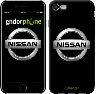 

Чехол на iPhone 7 Nissan. Logo v3 "3131c-336-571", Черный