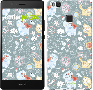 

Чехол на Huawei P10 Lite Котята v3 "1223u-896-535", Серый