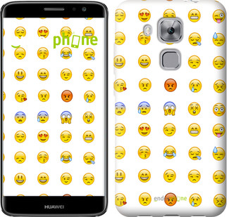 

Чехол на Huawei Nova Plus Смайлики "2840c-961-535", Белый