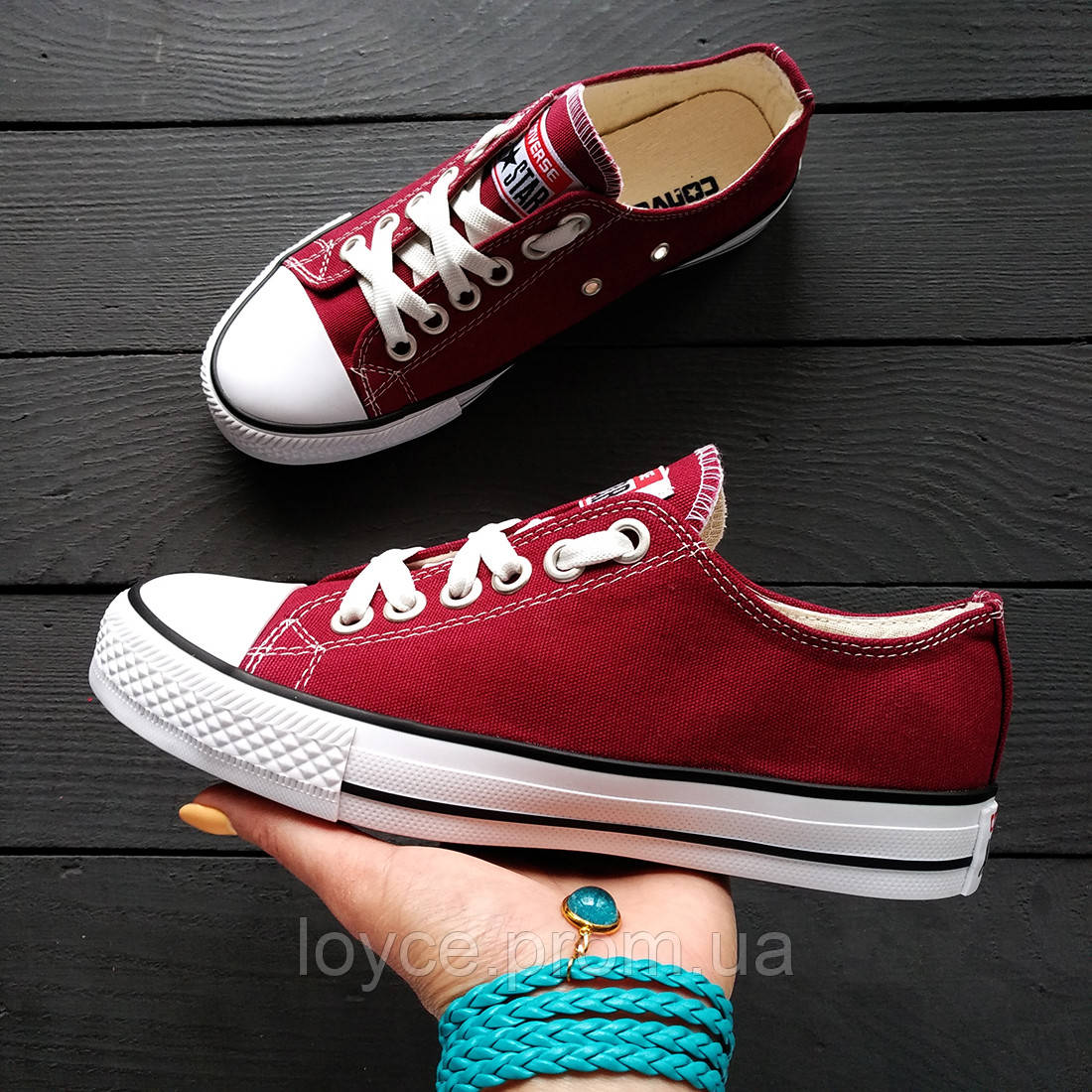 

Кеды бордовые женские Converse All Star Bordeau