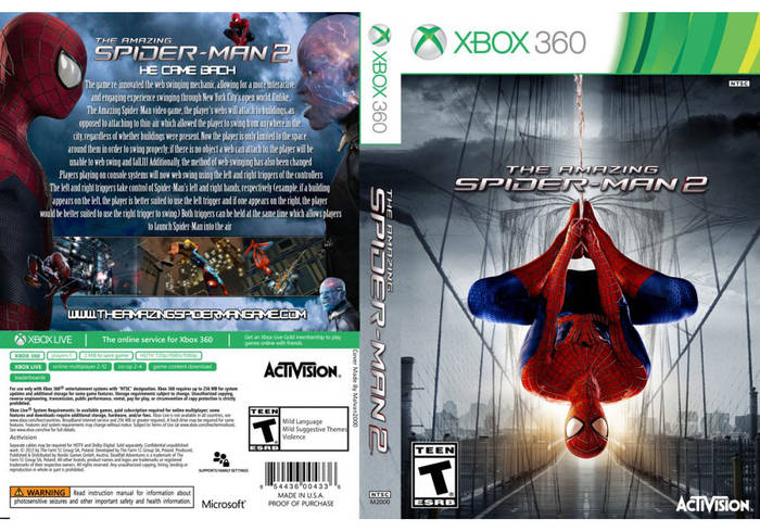 Игра для игровой консоли Xbox 360, The Amazing Spider-Man 2, цена 79 грн.,  купить в Днепре — Prom.ua (ID#701874789)