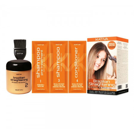 

KATIVA SET BRAZILIAN STRAIGHTENING KERATINE SET WITH ARGAN FOR SMOOTHING AND STRAIGHTING HAIR