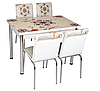 Комплект кухонний стіл і стільці "Н СВ 033" МДФ гартоване скло 70*110 (Лотос-М)