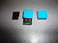USB - кардридер micro SD внутренний (адаптер, cardreader, карт-ридер) голубой