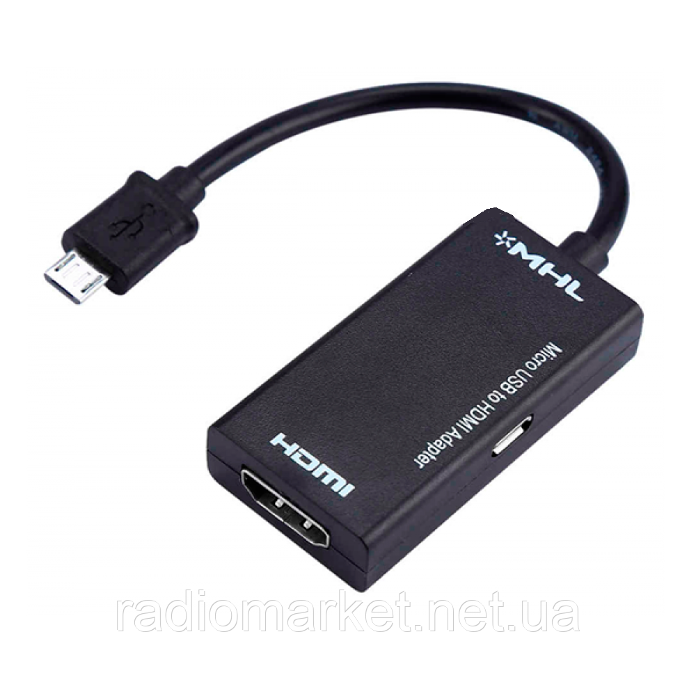 Кабель переходник адаптер mhl hdmi micro usb для подключения смартфона к монитору 15 см