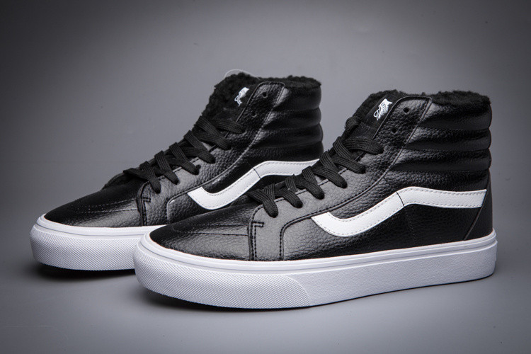 vans sk8 hi leather black