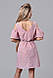 Летнее молодежное платье из тонкого льна, р.44 красное (515), фото 2