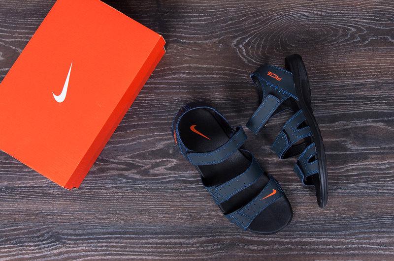 

Сандали мужские кожаные Nike ACG Blue синие, Синий