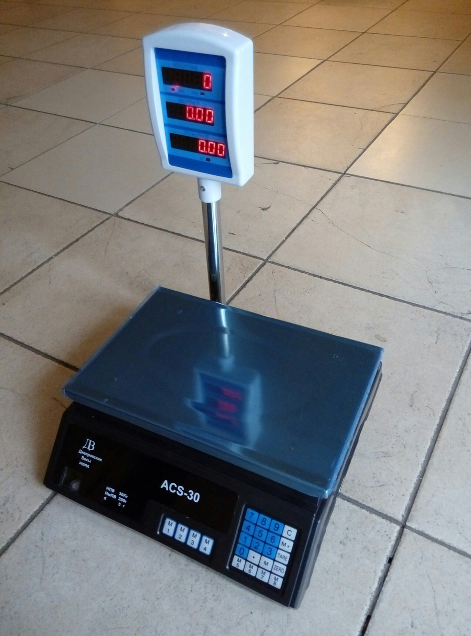  торговые ACS-30 - Торговые весы со стойкой до 30 кг