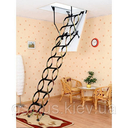 Чердачная металлическая лестница с люком Oman Nozycowe, фото 2