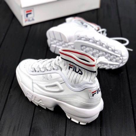 

Женские кроссовки Fila Disruptor II evo sock White 36 38, Белый