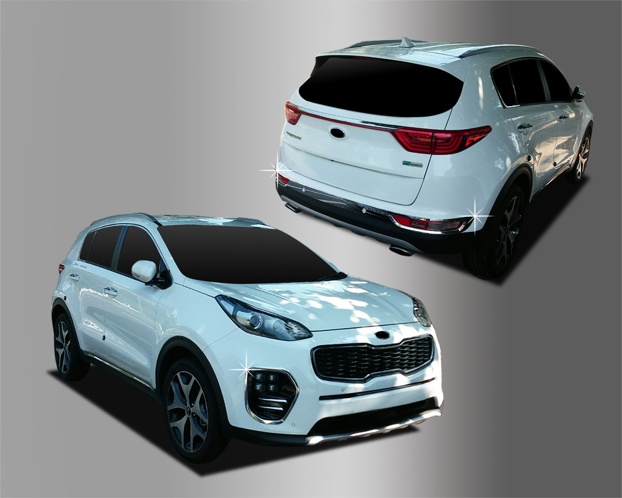 

Kia Sportage (2015-) Окантовка противотуманок 4шт, Хром