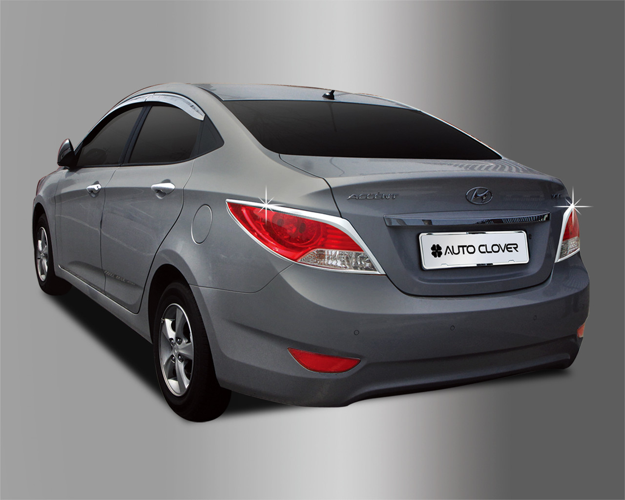 

Hyundai Accent Sedan (2011-) Накладки на стопы 2шт, Хром