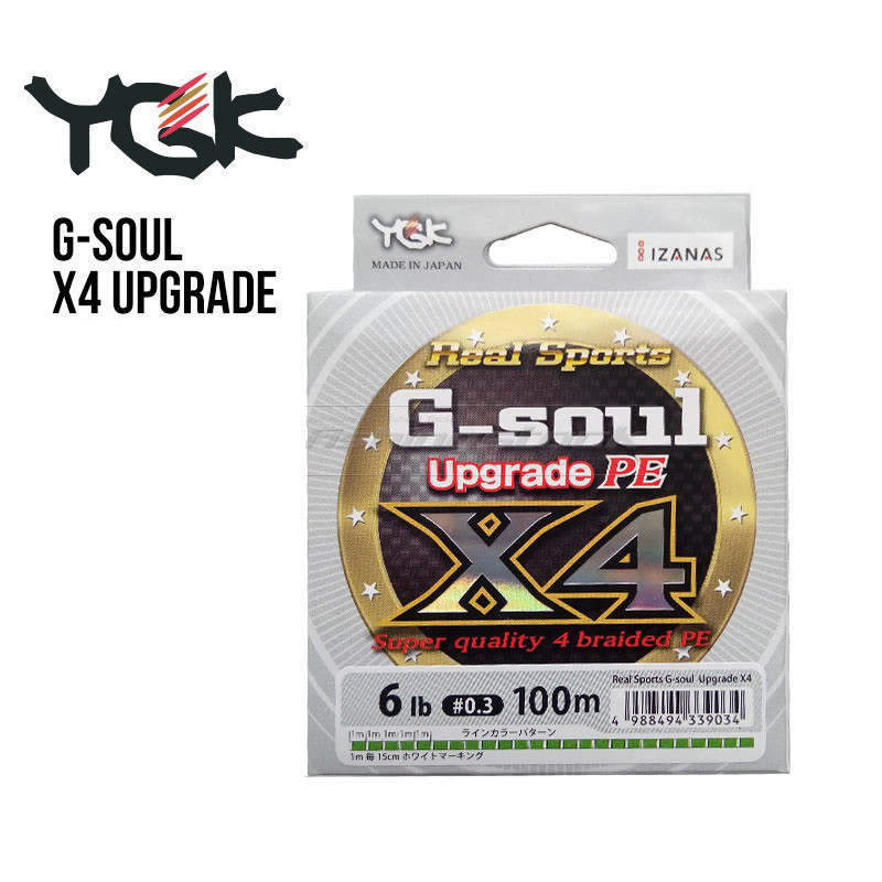 

Шнур плетеный YGK G-Soul X4 Upgrade 150m 1.2 (20lb / 9.07kg), Разные цвета