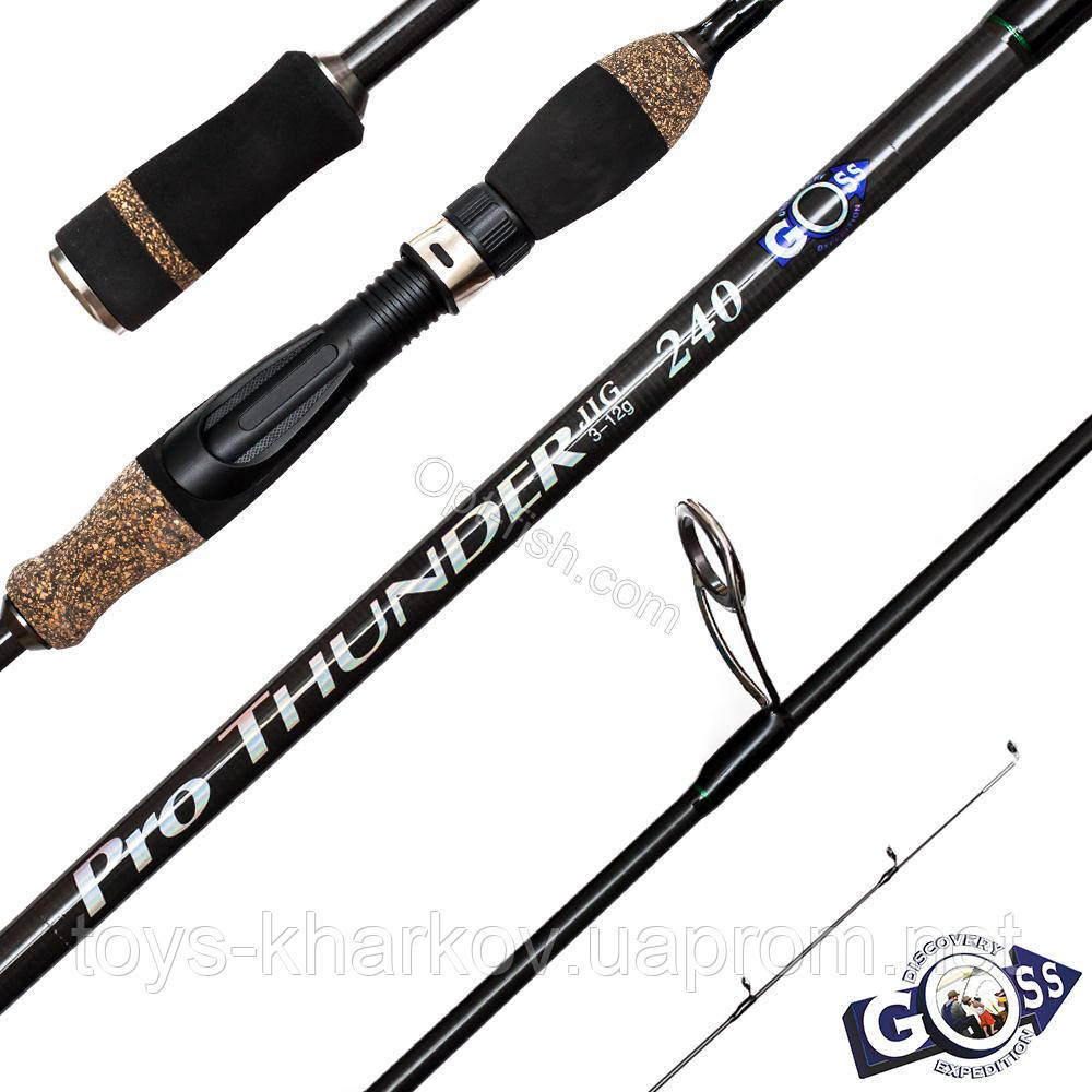 

Спиннинговое удилище шт2 Goss Pro Thunder Jig A08-240 3-12g 2,4м *