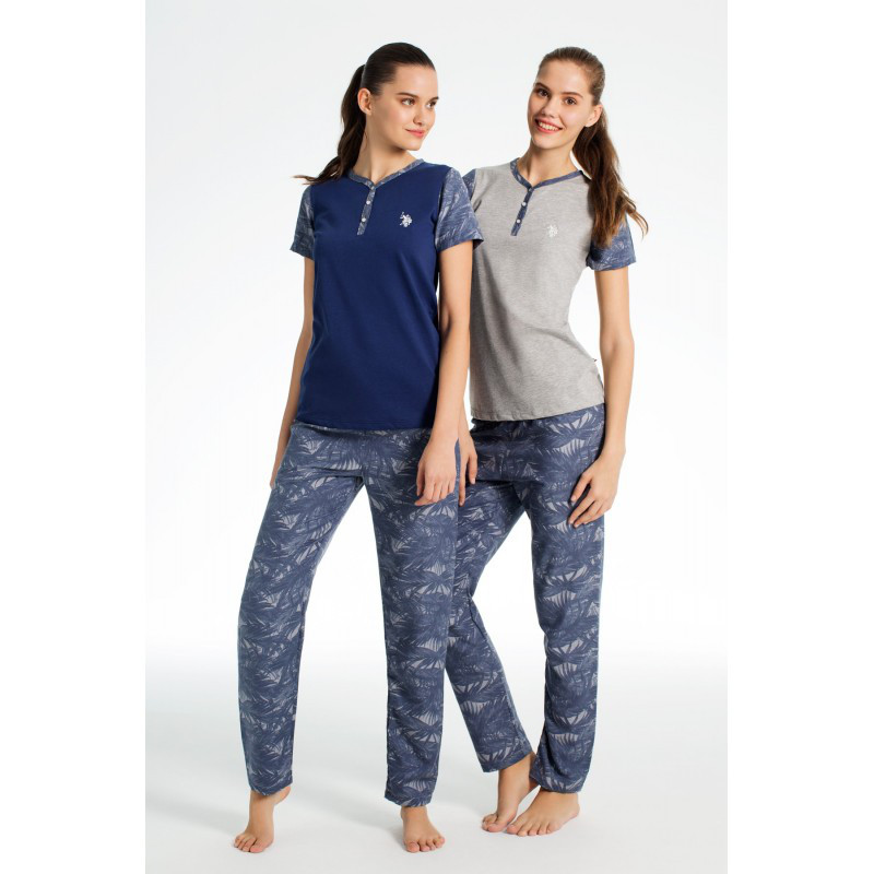 

Домашняя одежда U.S. Polo Assn - Пижама женская (корот. рукав) 15636 серая, M