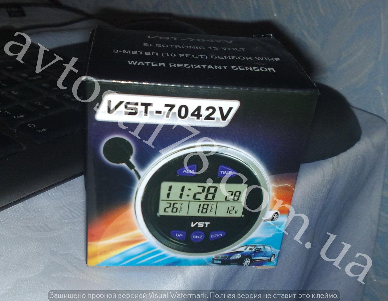 Часы 2103,2106 (электронные с датчиком температуры и вольтметром) VST 