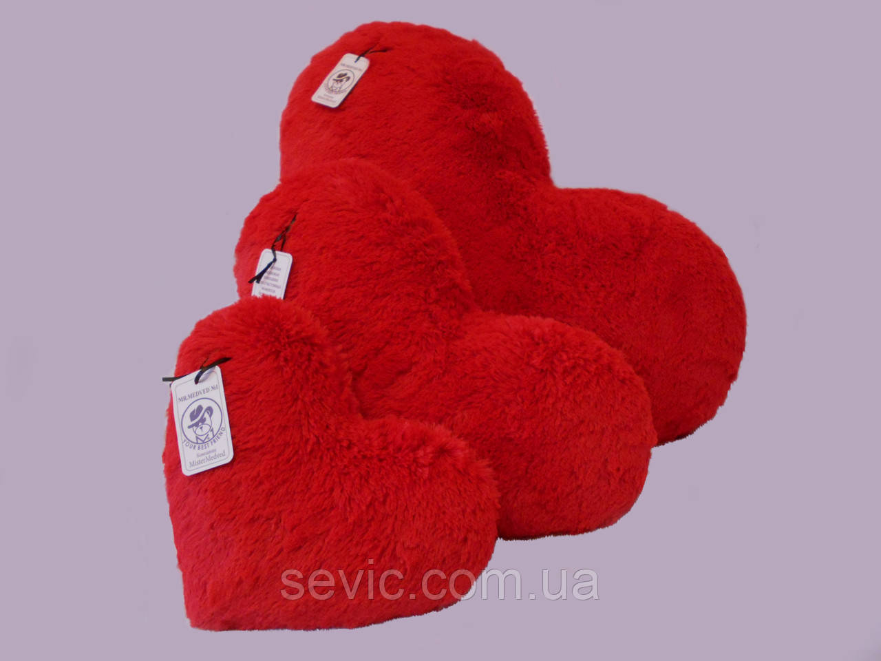 Подушка-сердце 75 см, (розовый и красный)