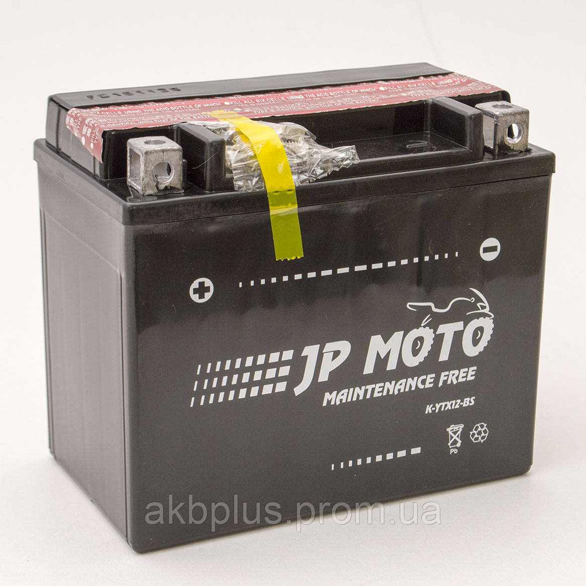 

Аккумулятор мотоциклетный JP Moto 10Ah-12v YTX12-BS (150х87х130), 12В, 10Ач, EN180А