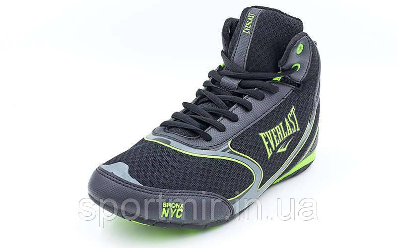 

Боксерки EVERLAST FORCE ELM126D (р-р US 8,5-11, RUS40,5-44) (PU, низ-нескользящая резина, черный-салат)