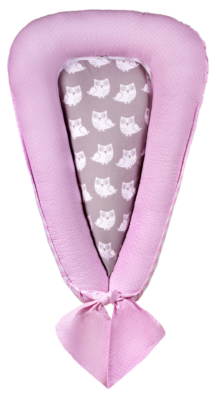 Кокон для новорожденных Babyroom Кокон-гнездышко sowa розовый - серыйНет в наличии