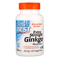 Гінкго Білоба Doctors Best, Extra Strength Ginkgo, 120 mg, 120 капсул 