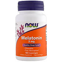 Мелатонін, Now Foods, 180 жувальних таблеток